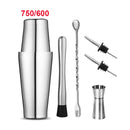 Kit Bartender Coqueteleira Profissional Peças Inox Drinks Coquetéis 550ML 750ML