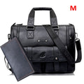 Pasta Masculina Executiva Maleta de Couro Legítimo Wellvo Handbag