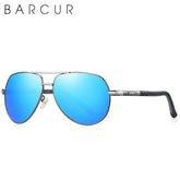 Óculos de Sol Aviador Masculino de Alumínio Polarizado Classic Vintage Barcur