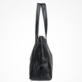 Bolsa Sacola Feminina Luxo de Couro Ecológico Grande Retro Smooza