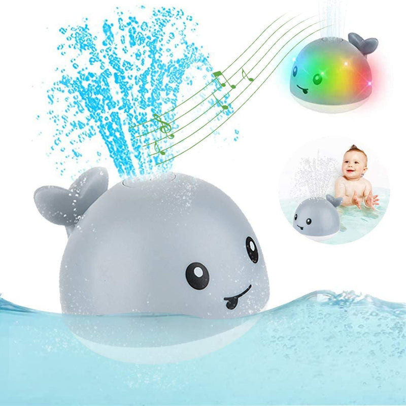 Brinquedo Interativo para Bebê Baleia Pisca Cores Jato de Água