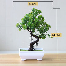 Planta Artificial Bonsai Colorido com Vaso para Decoração