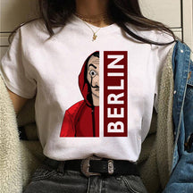 Camiseta Blusa Feminina Manga Curta La Casa De Papel