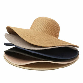 Chapéu de Palha Feminino Panama Moda Praia Verão com Proteção UV