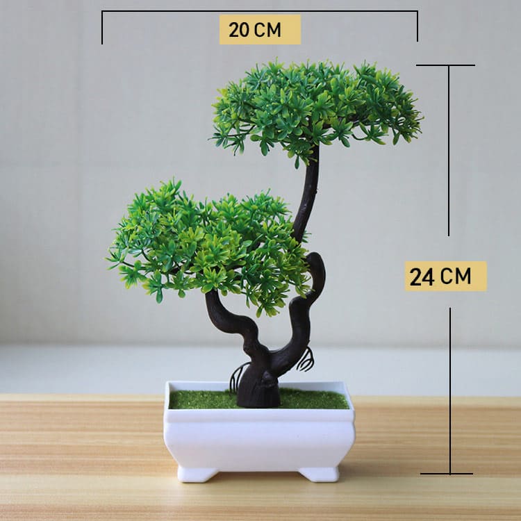 Planta Artificial Bonsai Colorido com Vaso para Decoração