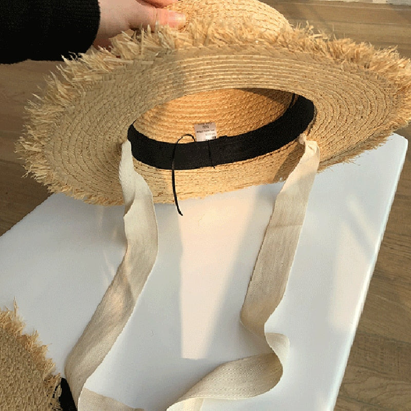 Chapéu de Palha Feminino com Aba Larga