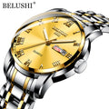 Relógio Masculino Analógico Luminous Luxury Belushi golden yellow