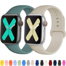 Pulseira de Silicone Smartwatch 38-40mm 42-44mm S/M M/L Apple Watch IWO Crested