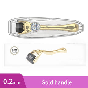 Dermaroller System Microagulhamento 540 Agulhas cor gold microagulha 0.2mm
