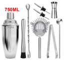 Kit Bartender Coqueteleira Profissional Peças Inox Drinks Coquetéis 550ML 750ML