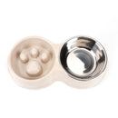 Comedouro para Cachorro e Gato Bebedouro com Suporte e Tigela Inox