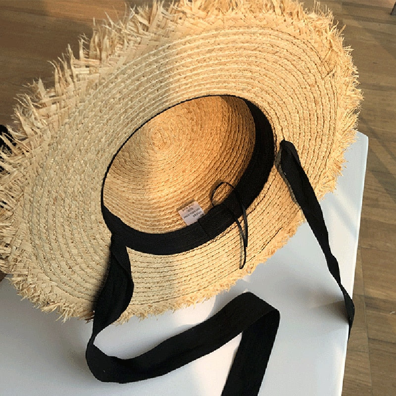 Chapéu de Palha Feminino com Aba Larga