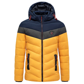 Casaco Sobretudo Parka Jaqueta Masculino Capuz Removível Outono Inverno