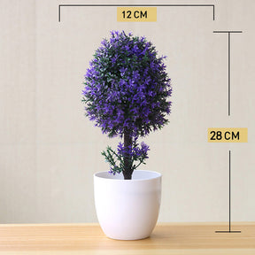 Planta Artificial Bonsai Colorido com Vaso para Decoração