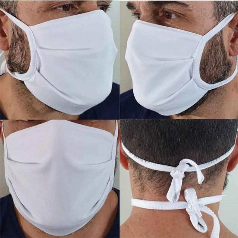 Kit de Máscara Tecido Dupla Proteção Lavável 100% Algodão 10 Unidades