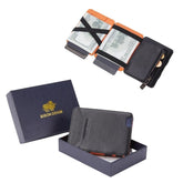 Mini Carteira Bison Denim Slim Couro Legítimo Original Magic