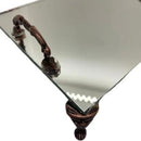 Bandeja Espelhada com Alça Rosé Luxo para Lavabo Banheiro 12x20cm