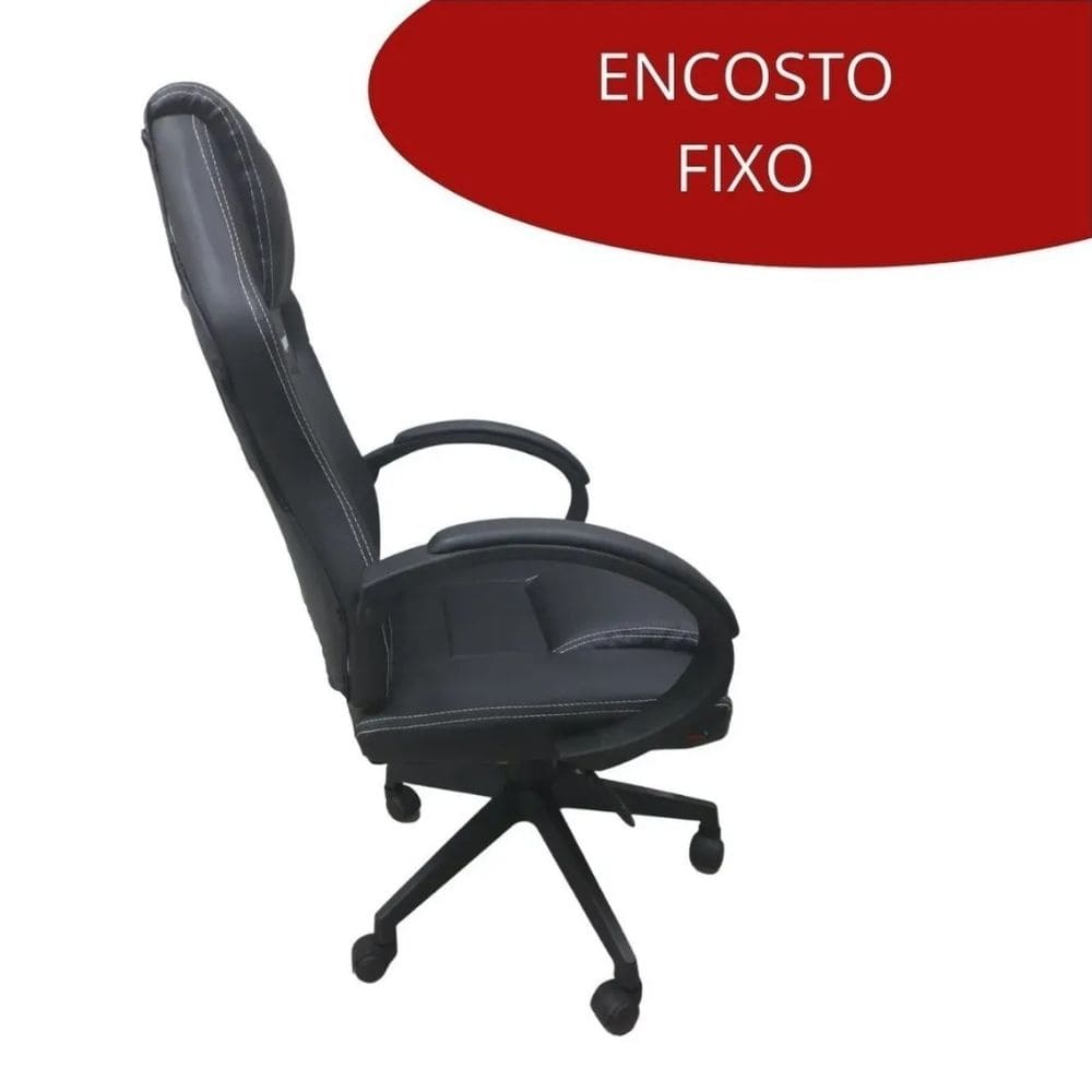 Cadeira Gamer Poltrona Escritório Executiva Ajustável de Couro Importway