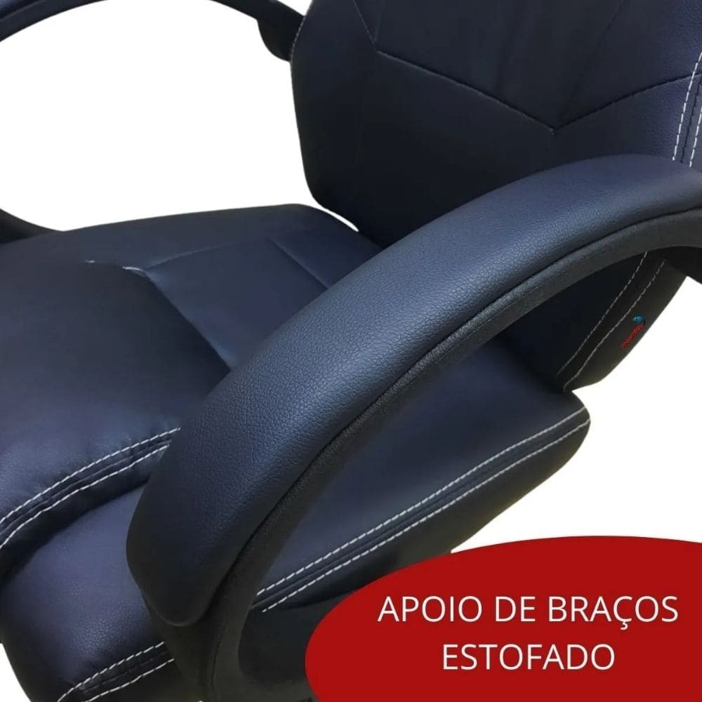 Cadeira Gamer Poltrona Escritório Executiva Ajustável de Couro Importway