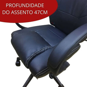 Cadeira Gamer Poltrona Escritório Executiva Ajustável de Couro Importway