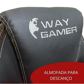 Cadeira Gamer Poltrona Escritório Executiva Ajustável de Couro Importway