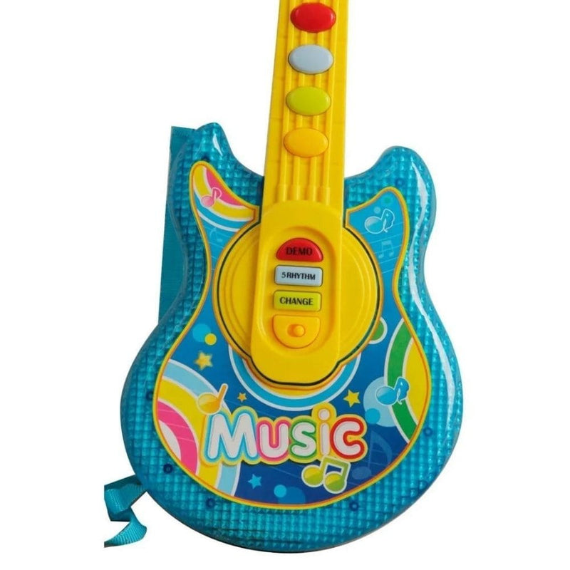 Guitarra Infantil com Microfone Som e Música Conecta com Celular