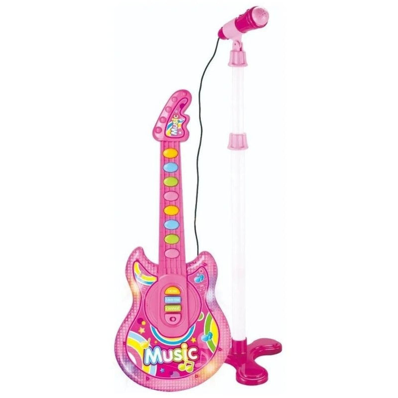 Guitarra Infantil com Microfone Som e Música Conecta com Celular