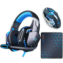 Kit Gamer Mouse 4000DPI + Headset P2 USB + Mouse Pad