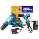 Furadeira Parafusadeira 12v Bateria Bivolt com Kit De Brocas e Bits Importway