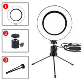 Tripé com Ring Light 15cm