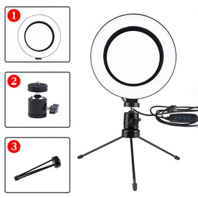 Tripé com Ring Light 15cm