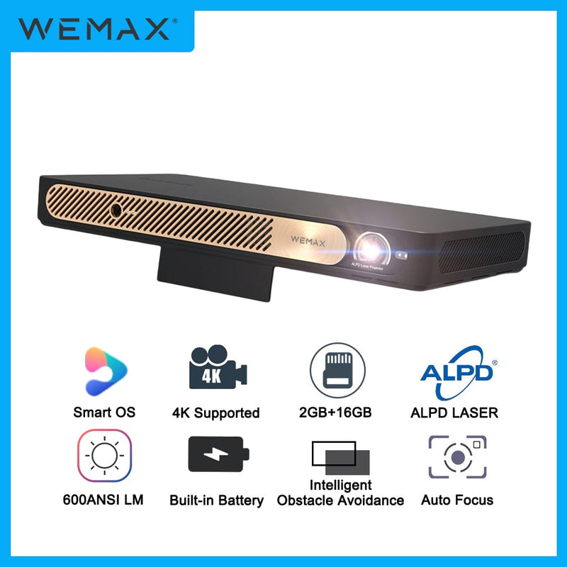 Mini Projetor Wemax Go Advanced 600 Laser Portátil Full HD 1080p 4K