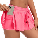 Short Feminino Esportivo Fitness com Bolso Interno