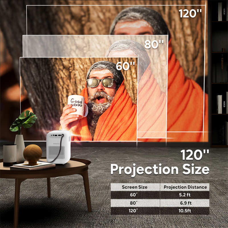 Mini Projetor Wewatch Portátil Full HD 1080p Wifi Modelo V30