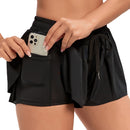 Short Feminino Esportivo Fitness com Bolso Interno