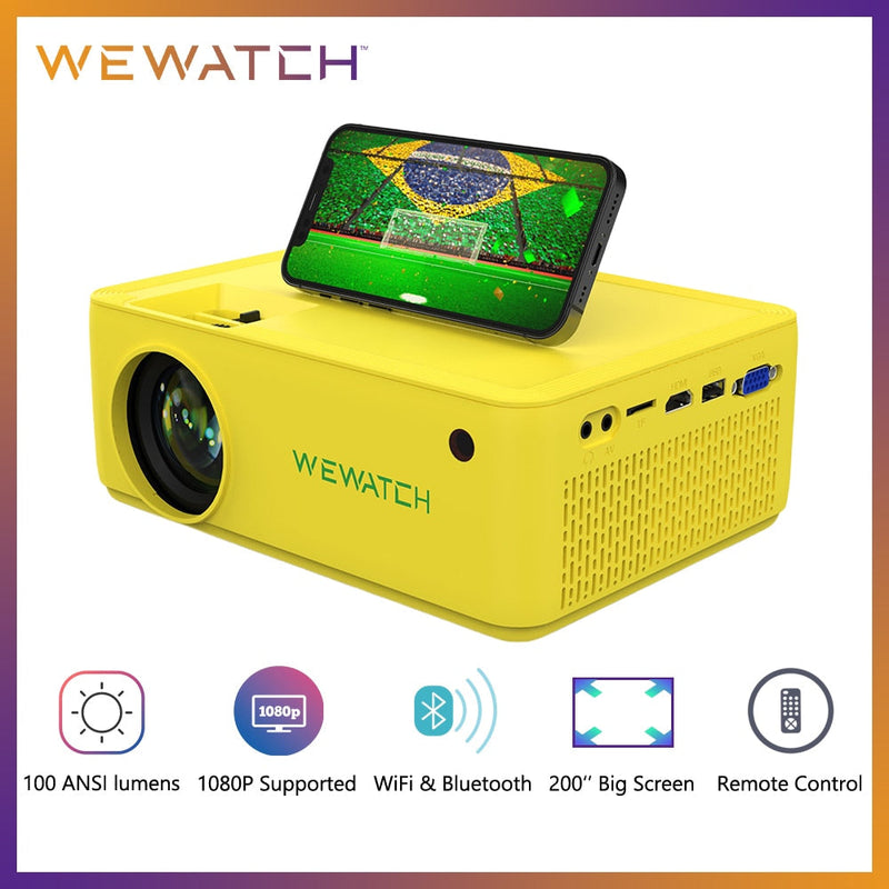 Projetor Wewatch V10 Edição Especial Full HD 1080p Wifi Bluetooth