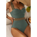 Maiô de Banho com Detalhes Dourados