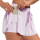 Short Feminino Esportivo Fitness com Bolso Interno