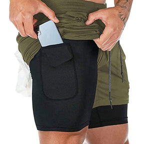Short de Exercícios para Homens 2 em 1