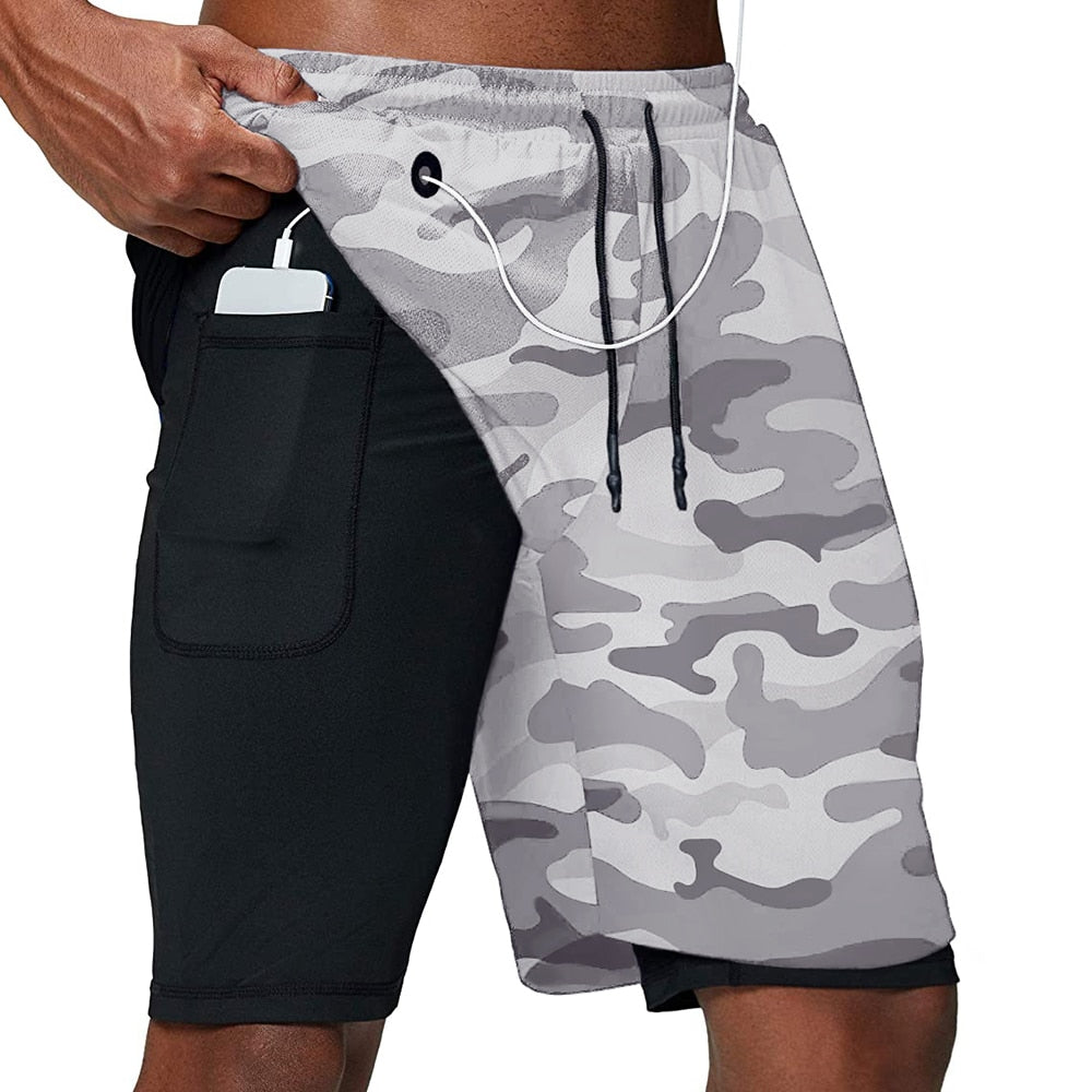 Short de Exercícios para Homens 2 em 1