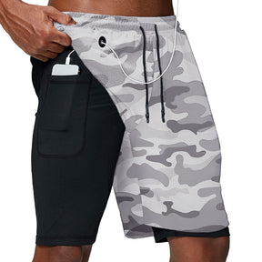 Short de Exercícios para Homens 2 em 1