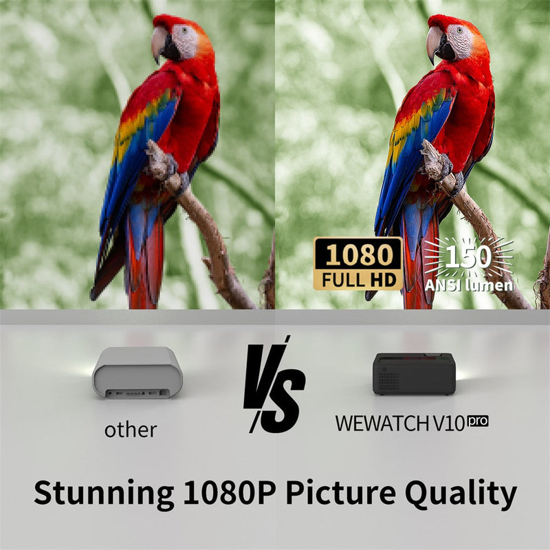 Projetor Wewatch V10 Pro Black Portátil Full HD 1080P Wifi