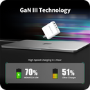 Carregador Carga Rápida 65W USB-A e USB-CCarregador Portátil Wewatch Plugue Retrátil USB Tipo C Bivolt GaN