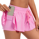 Short Feminino Esportivo Fitness com Bolso Interno