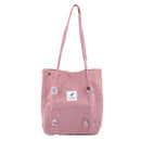 Bolsa de Ombro Aveludada Casual Feminina