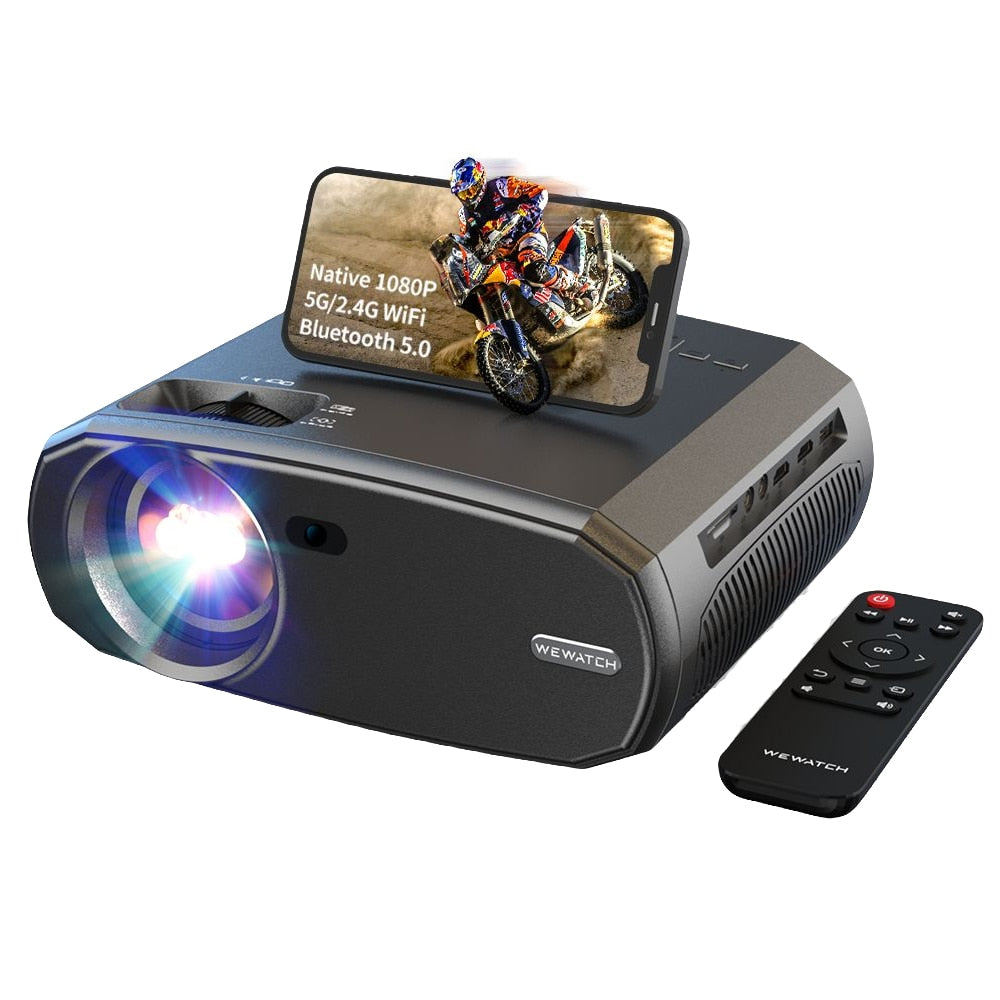 Projetor Wewach Portátil Bluetooth Wifi HD 1080p Modelo V50