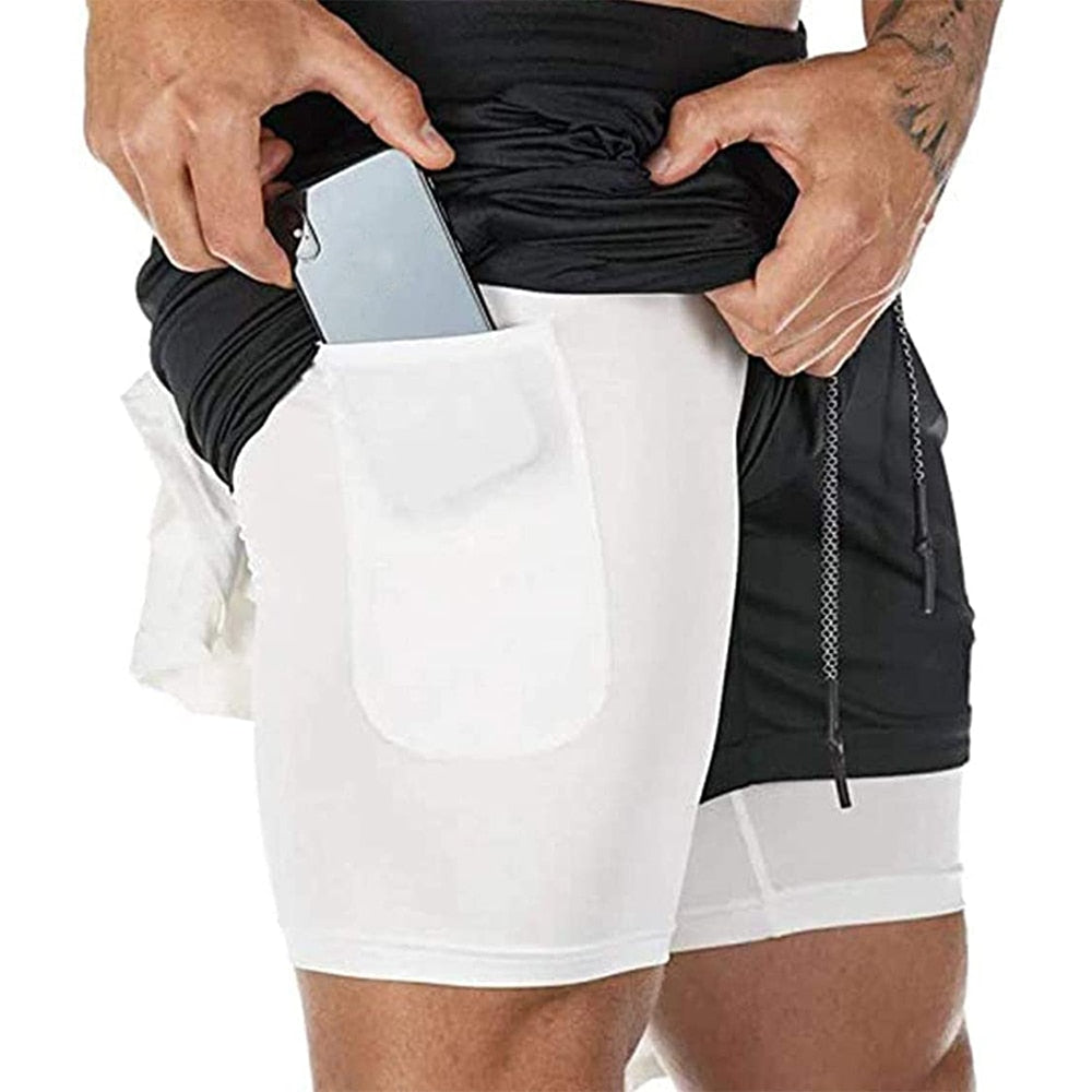 Short de Exercícios para Homens 2 em 1