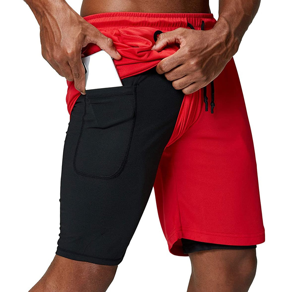Short de Exercícios para Homens 2 em 1