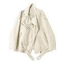 Jaqueta Casual de Couro Sintético Feminina