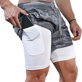 Short de Exercícios para Homens 2 em 1
